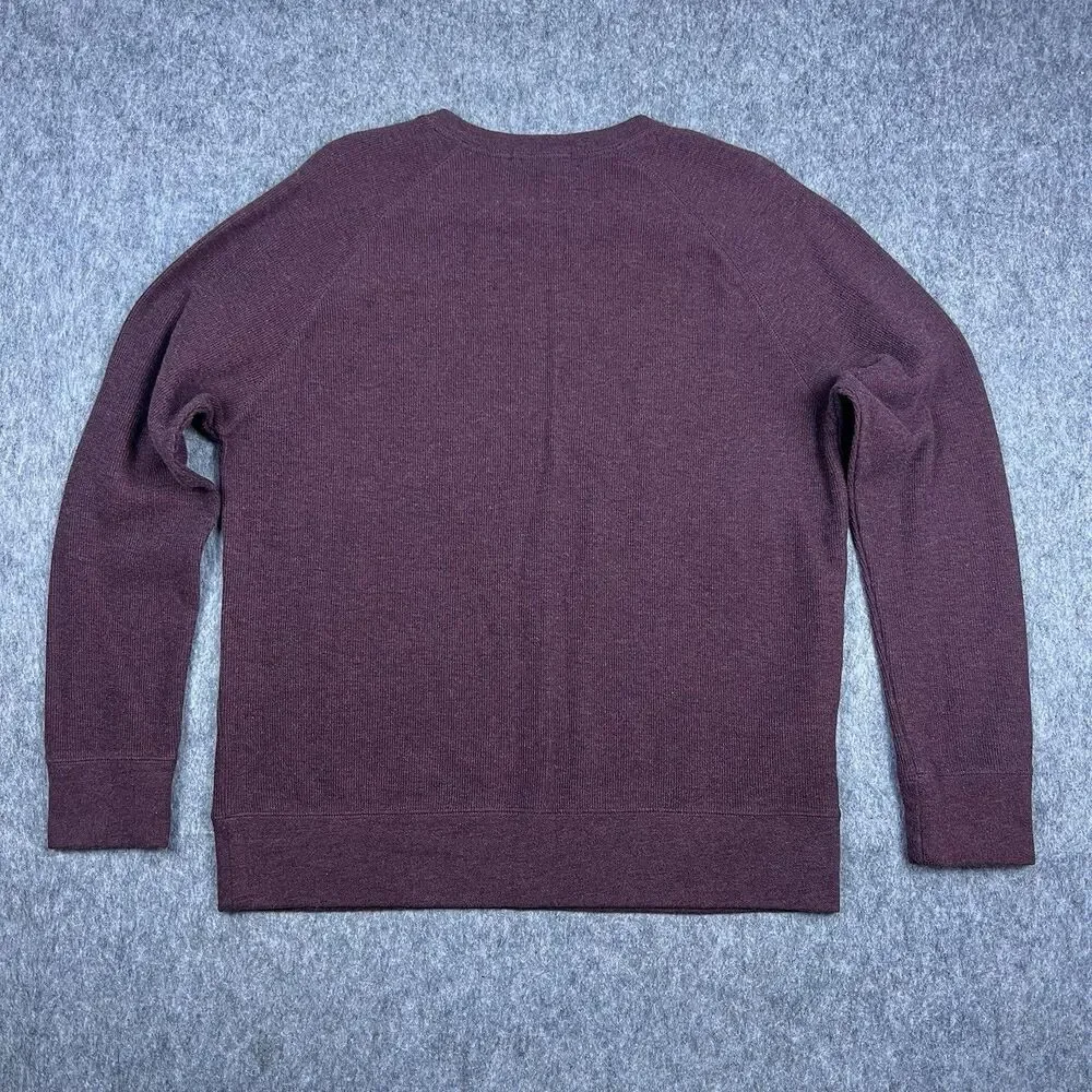 Banana Republic Men's Sweater Crew Neck 100% Cotton Long Sleeve Maroon Size L